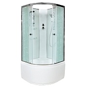Душевая кабина Deto EM 90x90 Хром (узорчатое стекло) ЕМ4590 N (без крыши)