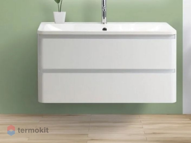 Тумба под раковину 90 подвесная BELBAGNO Albano Bianco Lucido ALBANO-900-2C-SO-BL