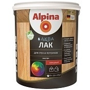 Alpina Аква,Лак стен и потолков, акриловый, колеруемый, глянцевый
