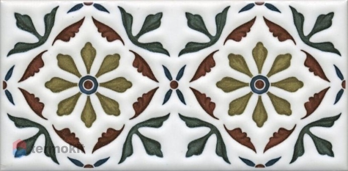 Керамическая плитка Kerama Marazzi Клемансо STG/B618/16000 декор орнамент 7,4x15