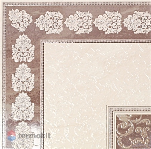 Керамогранит Plaza Cavallino Roseton Monterosso Daino декор 60х60