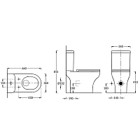 Унитаз напольный Kerama Marazzi Buongiorno с бачком с сиденьем BG.wc.01+BG.cis.01+PLMR.seat.02\WHT