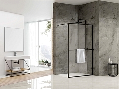 Душевая перегородка ABBER Immer Offen 1000x2000 черный AG60100B