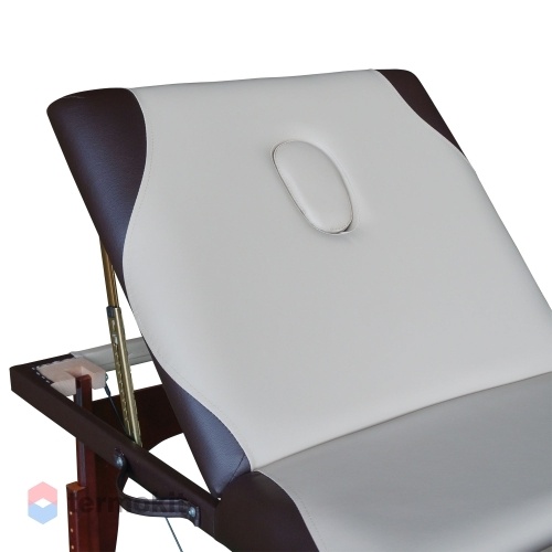 Массажный стол DFC NIRVANA Relax Pro, дерев. корич. ножки, цвет бежевый с коричневым TS3022_CB