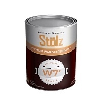 Stölz W7 Моющаяся шелковисто-матовая краска для стен и потолков, База А, 0.9 л