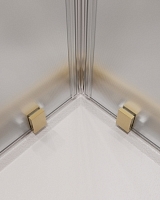 Душевой уголок Cezares Molveno 1950x900x900 (рифленое стекло) брашированное золото MOLVENO-A-2-90-P-BORO