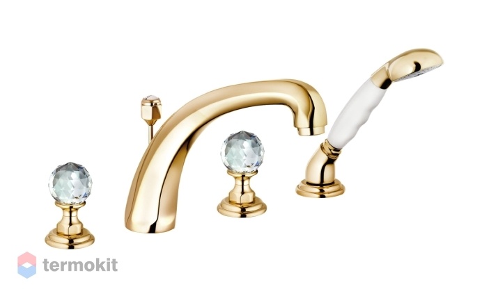 Смеситель для ванны и душа Kludi Adlon золото 23 карат 5152445G4