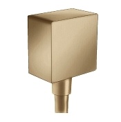 Подключение для душевого шланга Hansgrohe FixFit Square шлифованная бронза 26455140