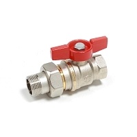 Кран шаровой Giacomini 1 1/4&quot; F x 1 1/4&quot; M с отводом (бабочка) серия DADO R919X009