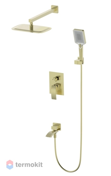 Душевой комплект скрытого монтажа WONZON & WOGHAND Золото WW-88939009A-BG