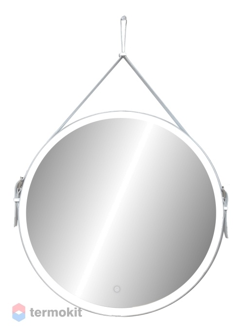 Зеркало Art&Max MILAN 80 с подсветкой подвесное белый AM-Mil-800-DS-F