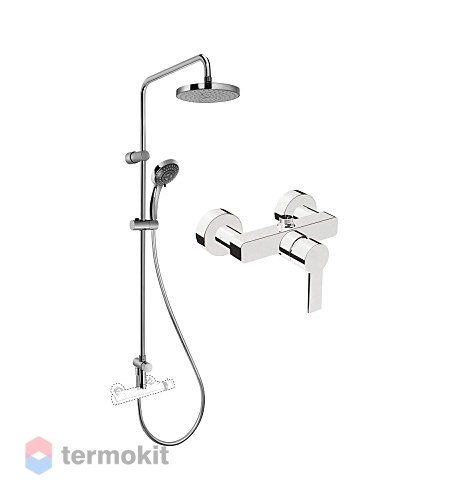 Душевая система со смесителем для верхнего и ручного душа Vitra System Rain A49234EXP