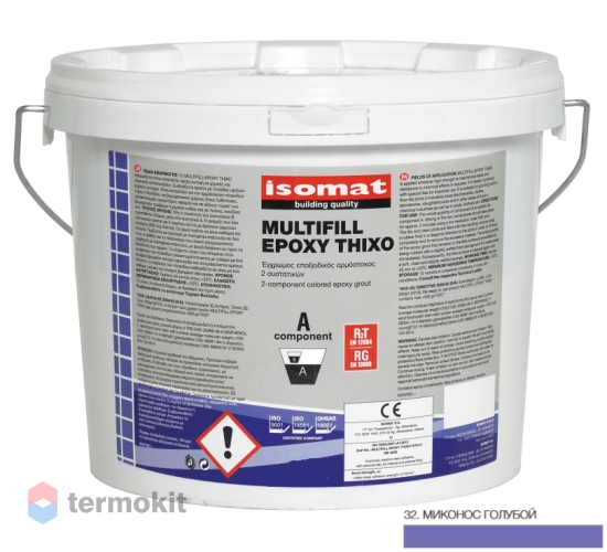 Затирка Isomat Multifill-Epoxy Thixo 32 Миконос голубой 3кг