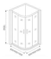 Душевой уголок Good Door Infinity 1850x900x900 хром (матовое стекло) ИН00006