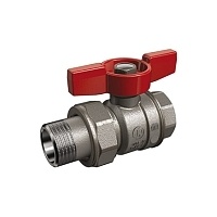 Кран шаровой Giacomini 1/2&quot; НВ с отводом (бабочка) серия R859 R859X323