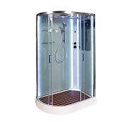 Душевая кабина Deto А 120x80 Хром (прозрачное стекло) А102 R LED с кнопкой
