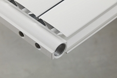 Дизайн-радиатор алюминиевый Silver 850 \ 10 секций \ с нижним подключением белый