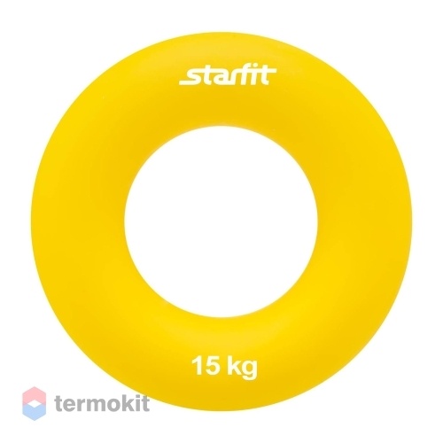 Эспандер кистевой Starfit ES-404 "Кольцо", 15 кг, диаметр 8,8 см, жёлтый