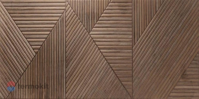 Керамическая плитка Porcelanite Dos Amazons Wengue Relieve настенная 30х90