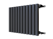 Стальные трубчатые радиаторы КЗТО QUADRUM 40 V с боковым подключением цвет черный матовый муар