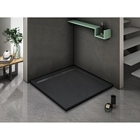 Душевой поддон WeltWasser TRS STONE-BL 800х800х30 черный 10000004378