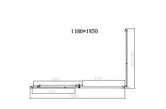 Душевой уголок Vincea Slim-N 2000x1100x800 (тонированное стекло) черный VSR-4SN8011CGB