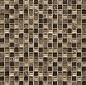 Мозаика стеклянная с камнем Q-Stones QSG-035-15/8 30,5х30,5