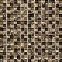 Мозаика стеклянная с камнем Q-Stones QSG-035-15/8 30,5х30,5