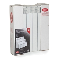 Секционный биметаллический радиатор Rifar Base 500 \ 10 секций \ с боковым подключением Уцененный