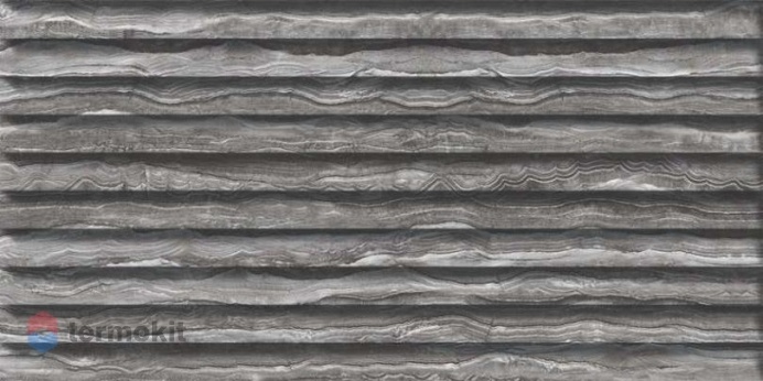 Керамическая плитка Axima Сити темно-серая рельеф настенная 30х60