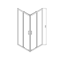 Душевой уголок Vincea Alpha 1900x1000x1000 черный VSS-3AL100CLB