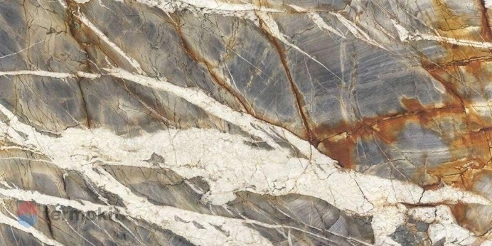 Керамогранит Ariostea Marmi Blue Tempest Block A Luc Shiny 150x300