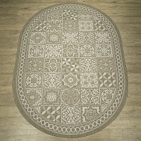 Ковёр Kitroom Флурлюкс (Сизаль) 140x200 овальный коричневый/бежевый 51319