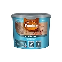 Pinotex Lacker Aqua 10,Лак на водной основе для мебели и стен,матовый,2,7л