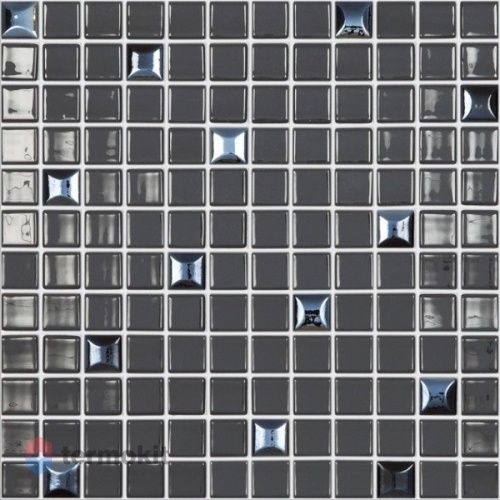 Мозаика Стеклянная Vidrepur Edna Mix №828 Черный (на сетке) 31,7x31,7