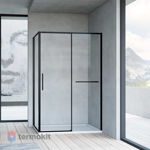Душевой уголок Vincea Slim Soft 2000x1500x800 черный VSR-1SS8015CLB
