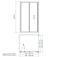 Душевой уголок WasserKRAFT Weser 1000x900x2000 серебристый 78F22