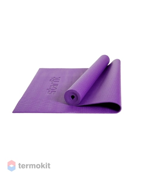 Коврик для йоги и фитнеса Starfit FM-101, PVC, 173x61x0,4 см, фиолетовый УТ-00018899