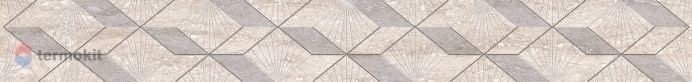 Керамическая плитка Azori Ascoli Grey diamond бордюр 7,5х63