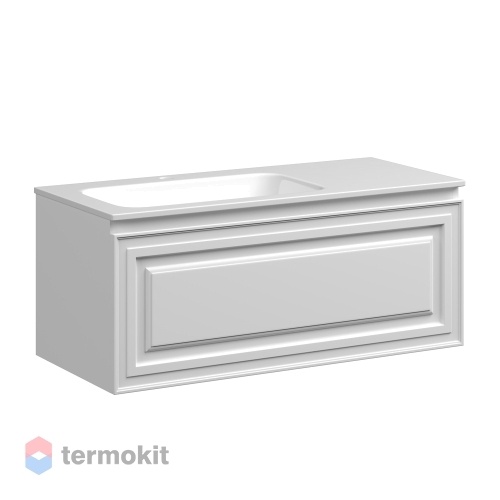 Тумба с раковиной SANCOS Very 100 подвесная левая bianco VR100LW+CN7014