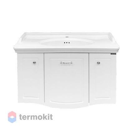 Тумба с раковиной Comforty Палини-100 подвесная белый 00004148011