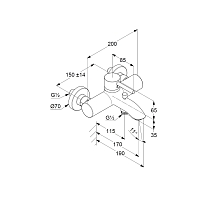 Смеситель для ванны и душа KLUDI BOZZ черный матовый 386913976 УЦЕНЕННЫЙ