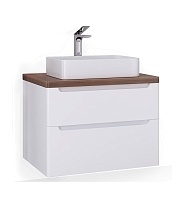 Тумба под раковину Jorno Wood 80 подвесная белый глянец wood.01.80/P/W