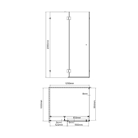 Душевой уголок Wasserkraft Paar 88H 2000x1200x1000 (тонированное стекло) розовое золото 88H10-TG
