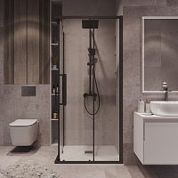 Душевой уголок Grossman Cosmo 1950x800x800 черный матовый 300.K33.02.8080.21.00