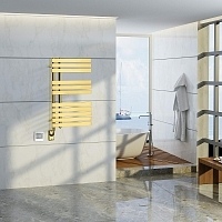 Электрический полотенцесушитель Boheme Venturo 898x500 золото арт. 721-CR