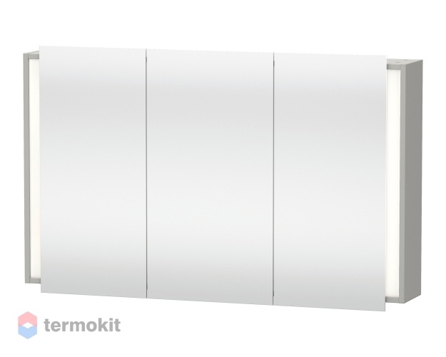 Зеркальный шкаф Duravit Ketho 120 с подсветкой Бетонно-серый KT753300707
