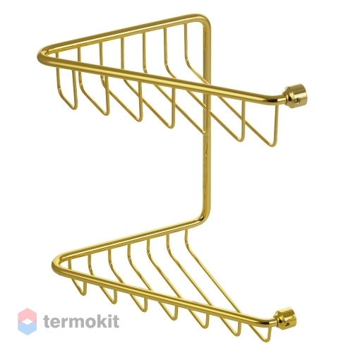Полка-решетка угловая двойная Migliore COMPLEMENTI золото 22054