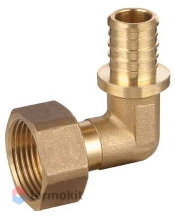 Уголок соединительный Tece 90° с накидной гайкой 16x1/2" латунь