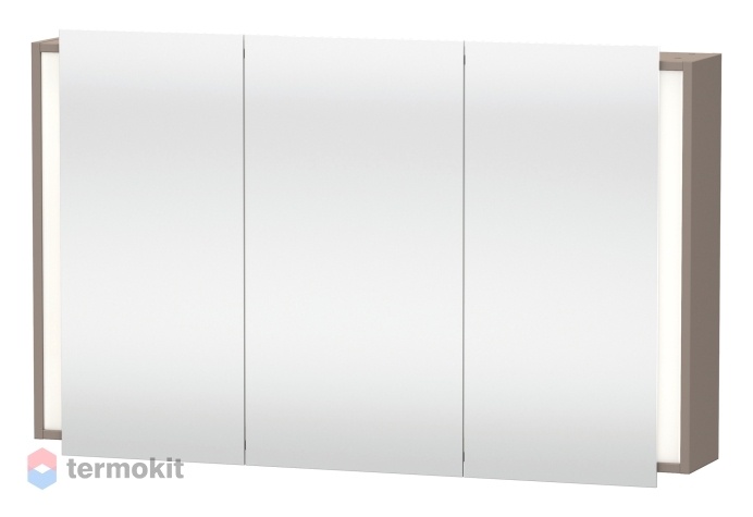 Зеркальный шкаф Duravit Ketho 120 с подсветкой Базальт KT753304343